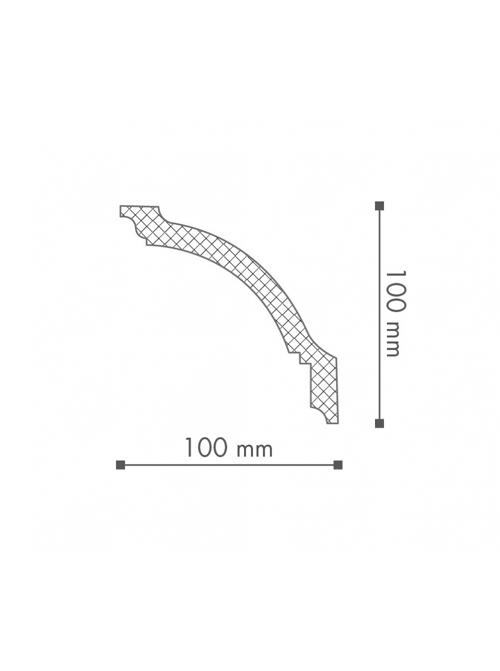 M1 карниз nomastyl nmc 120х30х2000 мм