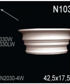 Капитель Перфект N1030-1W 425х175х425